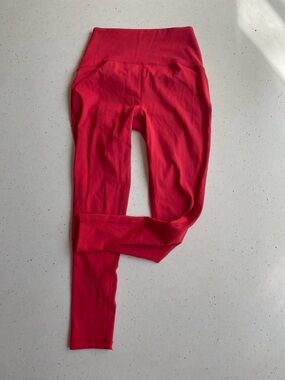 Beyond Yoga High-Waist Bright Red Leggings